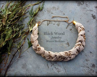 Fog Linen Work - Rabbia Necklace - Blue Grey main image 1