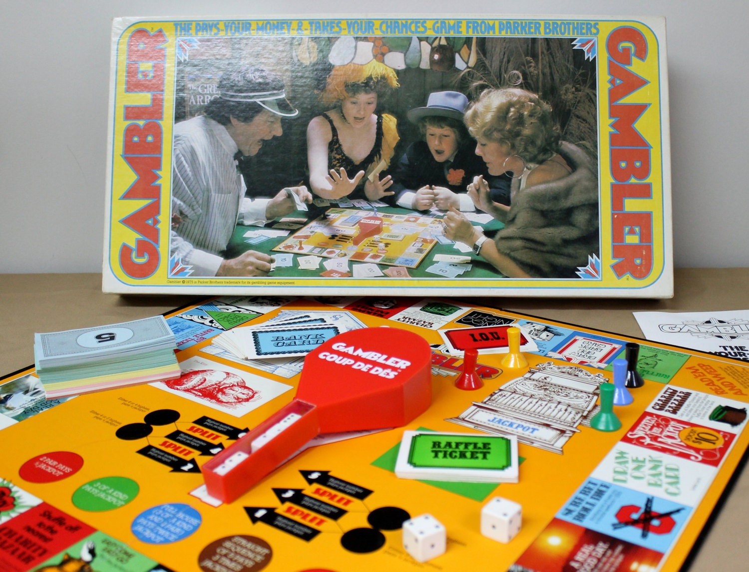 Vintage Gambler Game Gambling Board Game Parker Brothers