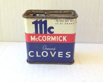 McCormick Ground Cloves Tin 1-1/2 oz 1950s