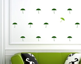 Umbrellas Wall Decal / background / modern wall decal / Nursery wall sticker / Mary Poppins Umbrella / Umbrella stickers