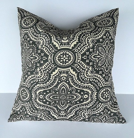 Throw pillow accent pillow cover charcoal gray throw pillow