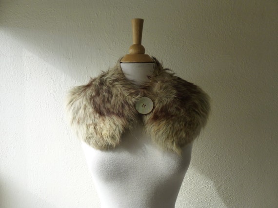 Vintage 60s 70s Genuine Fox Fur Neck Shoulder Wrap Collar