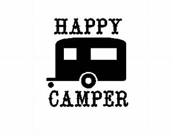 Camping Decal Peace Love & Campfires Camper Sticker Nature
