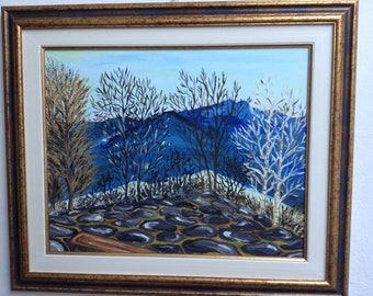 Oil paintings-the rock theme-framed-author: Carlotta Laker