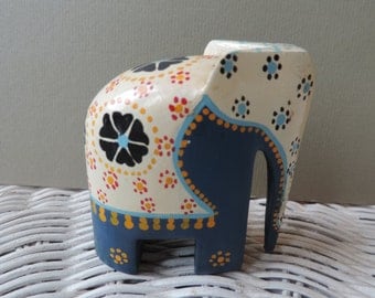 Hand Painted Elephant, Vintage