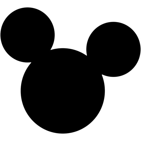 Download Mickey Mouse Head Silhouette Walt Disney Disneyland World