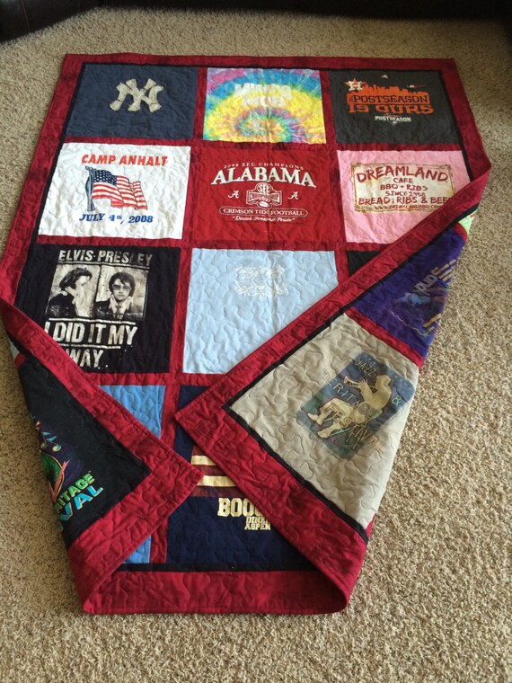 DOUBLE SIDED custom made TShirt Quilt by Chicksondahillquilts
