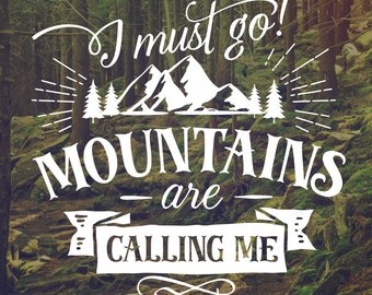Mountain Sticker - Vinyl Decal - Tree Lover - Nature Lover - Laptop Sticker - Car Decal - Mountain Car decal - Cool stickers - Cool Decals