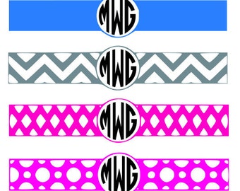 Monogram wrap designs, SVG, DXF, & EPS. Silhouette Studio and Cricut design space phone chargers, cups, etc.