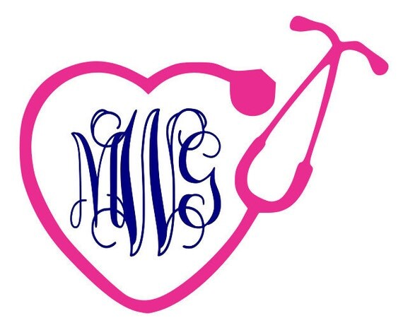 Download Stethoscope Heart Monogram instant download by ...