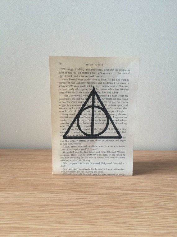 Harry Potter Page Card Deathly Hallows Symbol