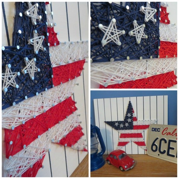 American Flag String Art KIT Stars and Stripes by StringoftheArt