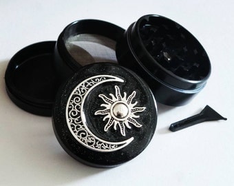 Sun and Moon Aluminium Herb Weed Tobacco Grinder