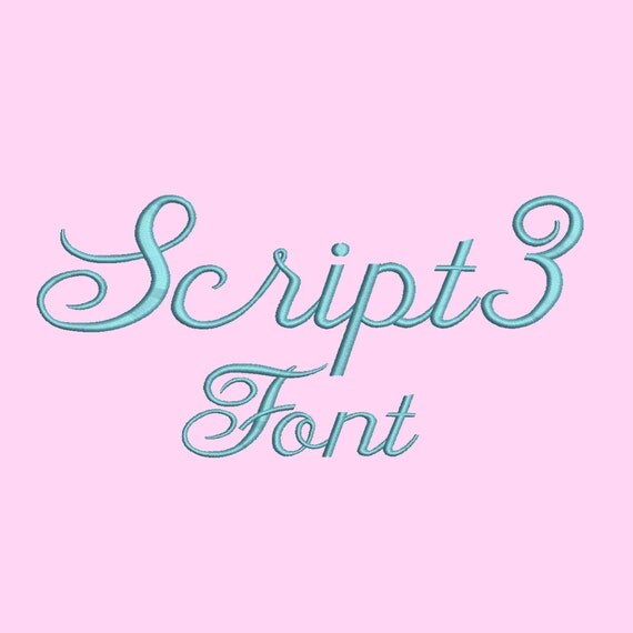 3 Size Script3 Font Embroidery Designs BX fonts Machine