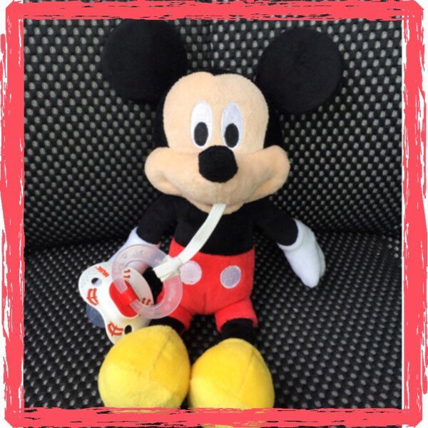 Mickey Mouse binky buddy pacifier buddy binky clip holder