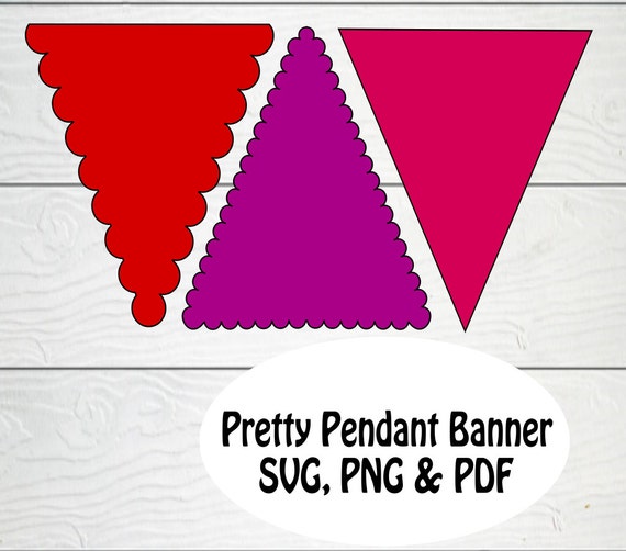Pendant Banner cut files- SVG Cutting files- Banner Pendant Cut files- Party Banner SVG cut files- Bunting banner- svg bunting