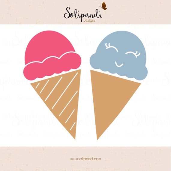 Download Ice Cream Cones SVG and DXF Cut Files for Cricut
