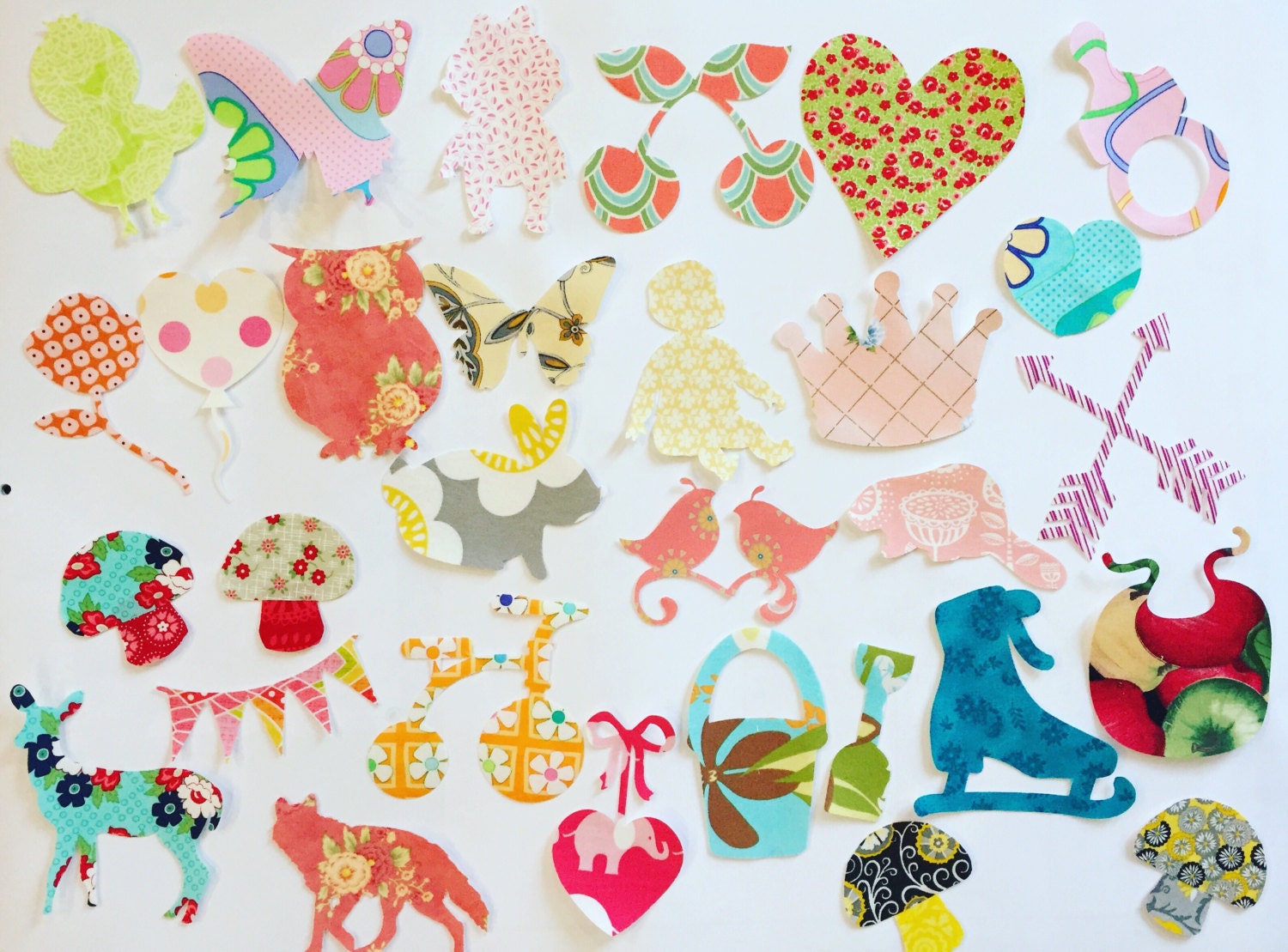 45 baby girl iron on fabric appliques DIY by dimplesandarlings