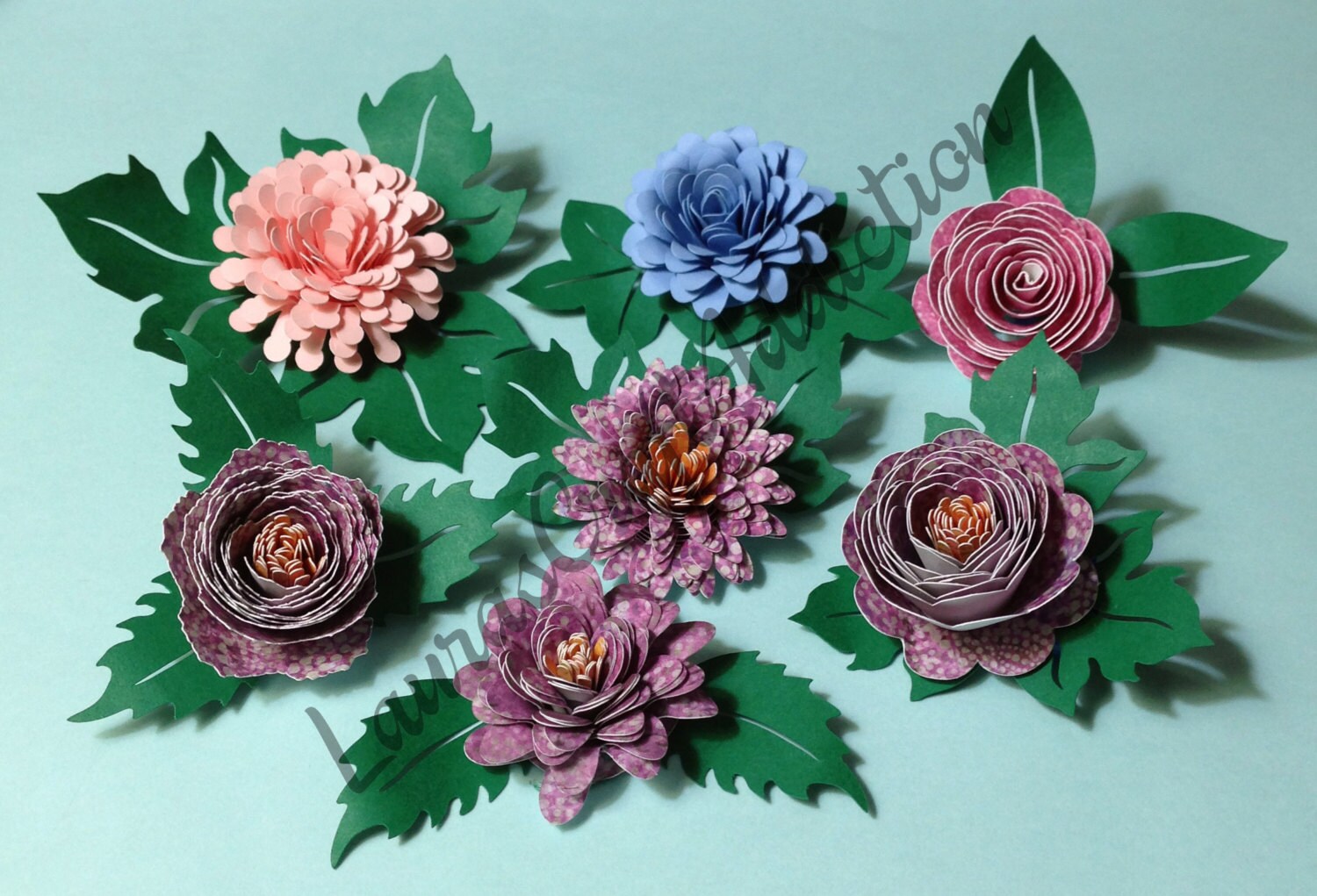 paper leaves cut file 8 designs centers for paper flowers free paper flower designs