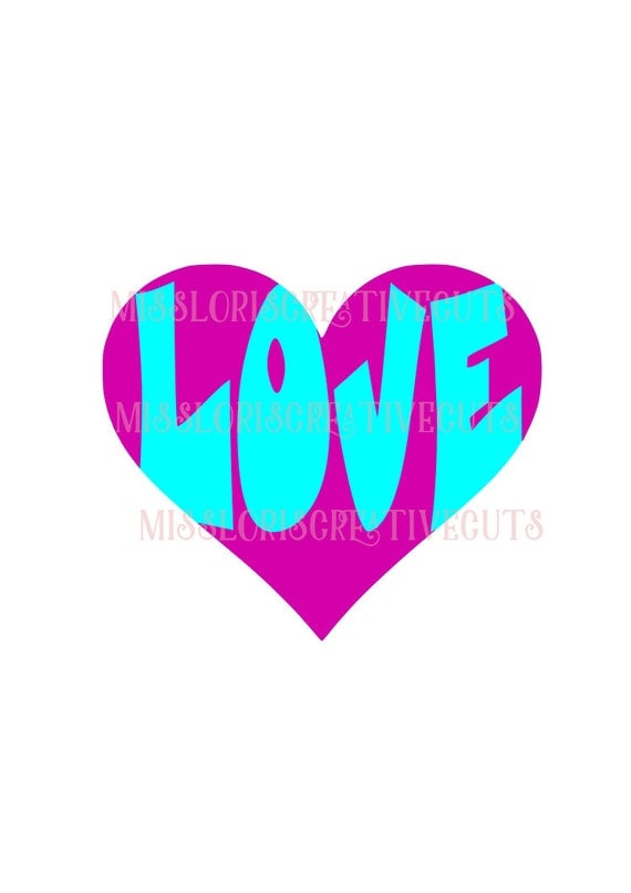 Download Items similar to Heart Love SVG Cut file Cricut explore ...