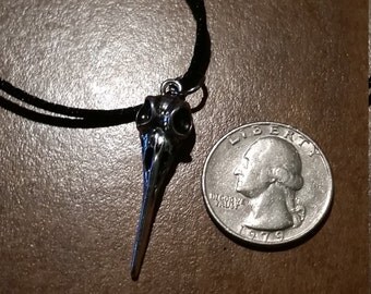 raven skull jewelry necklace