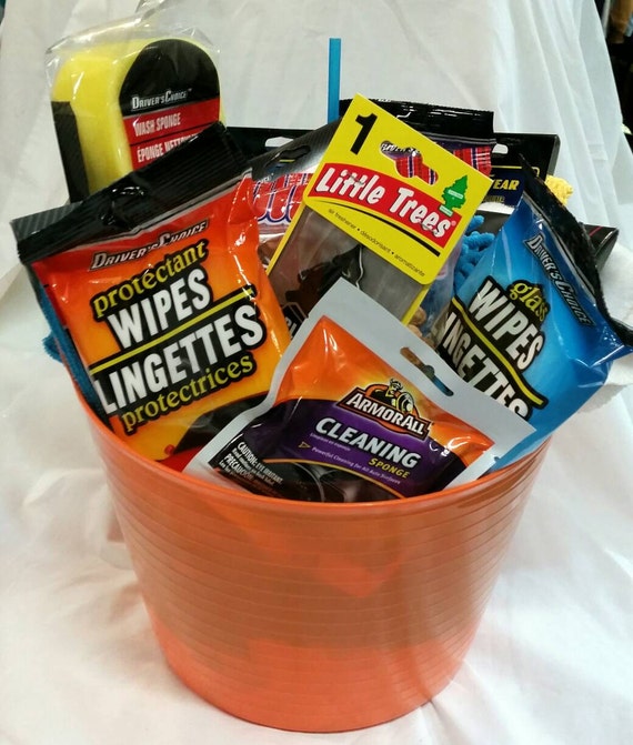 Car care gift basket by GingersSugarnSpice on Etsy