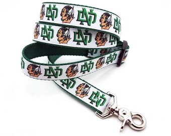 Fighting Sioux Dog Leash - White