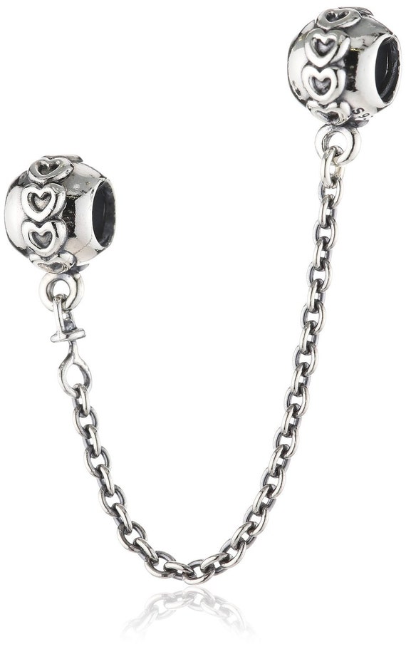 Pandora charms Hearts safety chain 791088 by CharmsDirect on Etsy