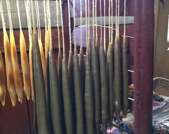 Primitive Hand-Dipped Beeswax Candles