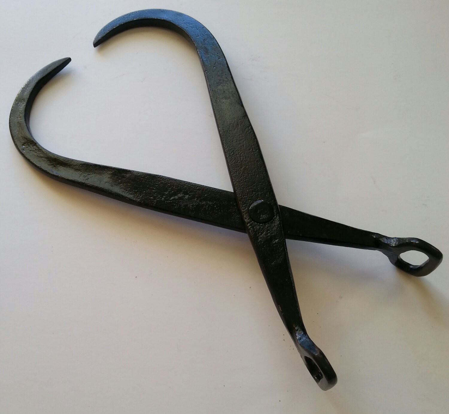 Vintage/Antique Primitive Blacksmith Hand Ice Tongs