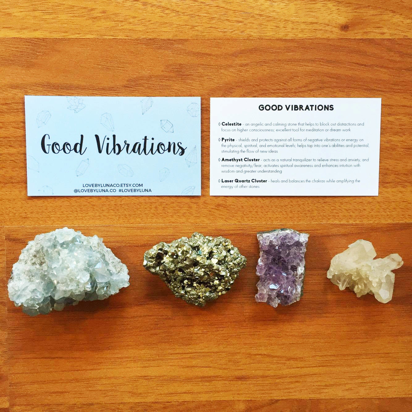 Good Vibrations Crystal Set / Good Vibes Crystal by LoveByLunaCo