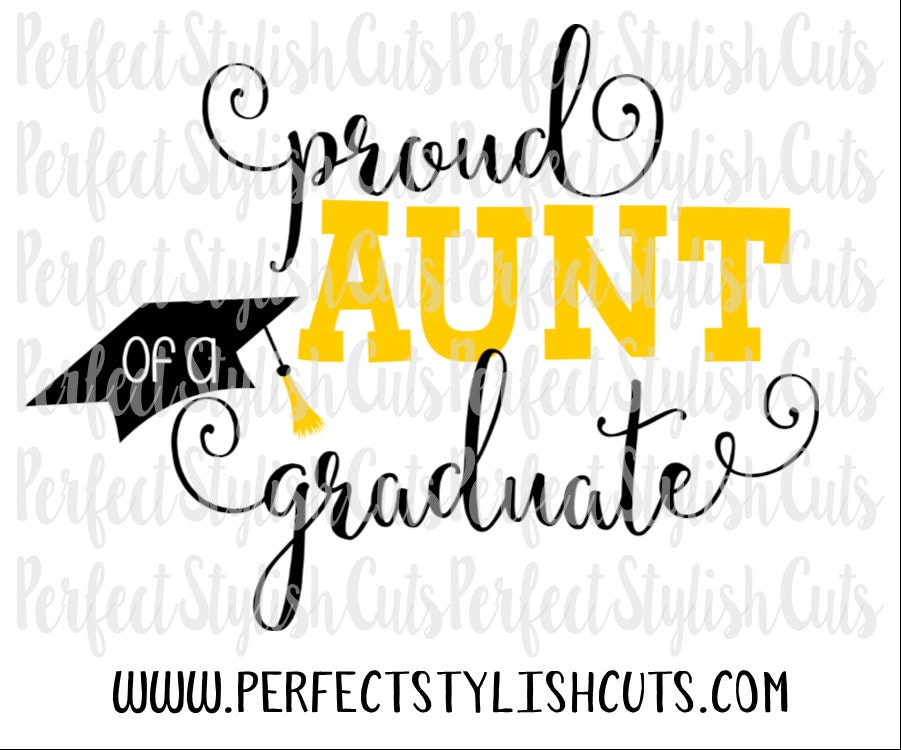Download Proud Aunt Graduation SVG DXF EPS png Files for Cutting