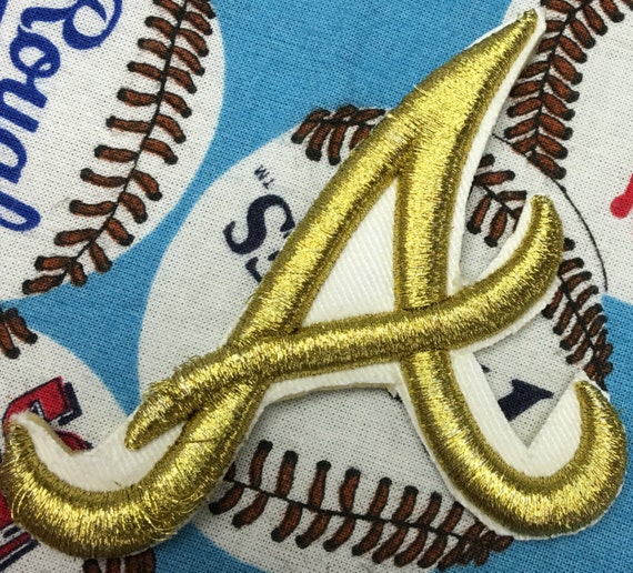 Gold Atlanta Braves Embroidered Patch