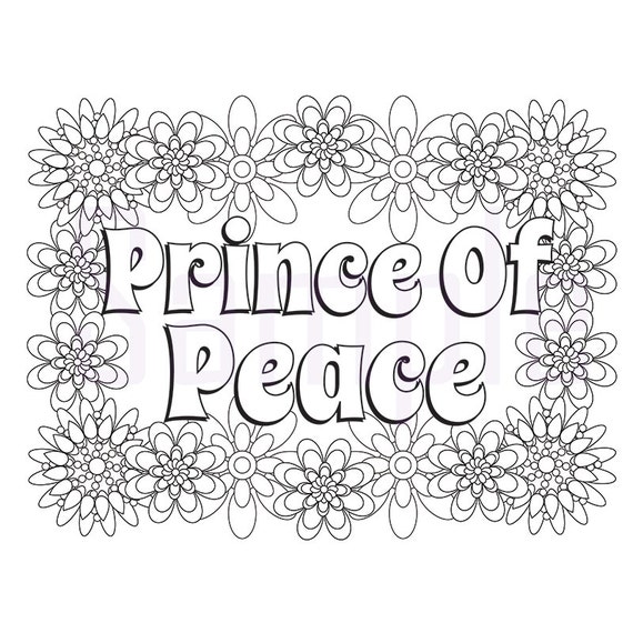 Prince Of Peace Coloring Page Coloring Pages