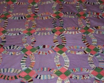 purple wedding ring quilt top