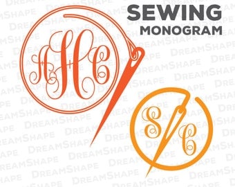 SVG Sewing Cut Files, Vinyl Cutters, Monogram Cricut Files, Screen Printing, Silhouette Studio, Die Cut Machine Instant Download
