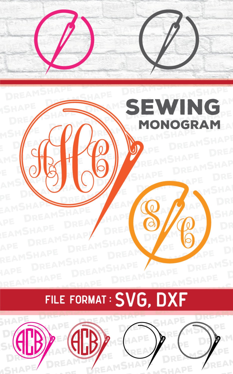 Download SVG Sewing Cut Files Vinyl Cutters Monogram Cricut Files