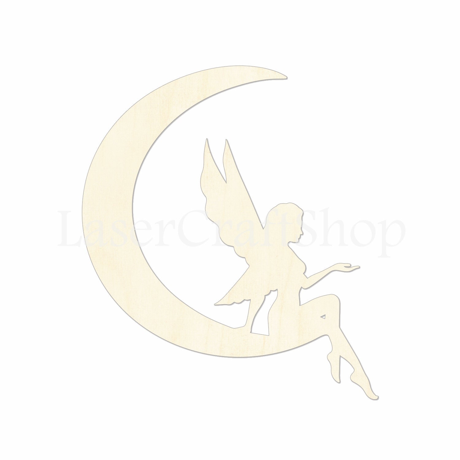 2 34 Crescent Moon Fairy Cutout Shape