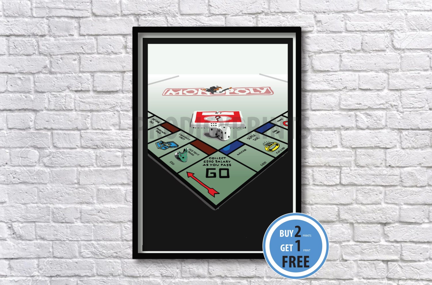 Monopoly Game print Monopoly board game poster by ProdigyPrints