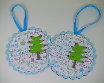 Christmas Gift Card Holder, Ornament Gift Holder, Christmas Ornament, Gift Card Holder, Set of 2