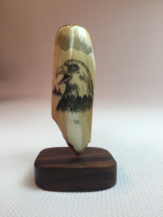 Alaskan Inuit carvings 3 Walrus Ivory Bone & Stone