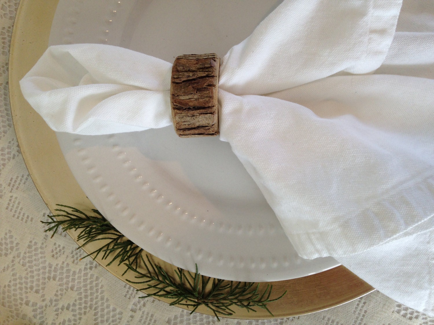 Napkin Rings 6 Napkin Holders Table Setting Wooden