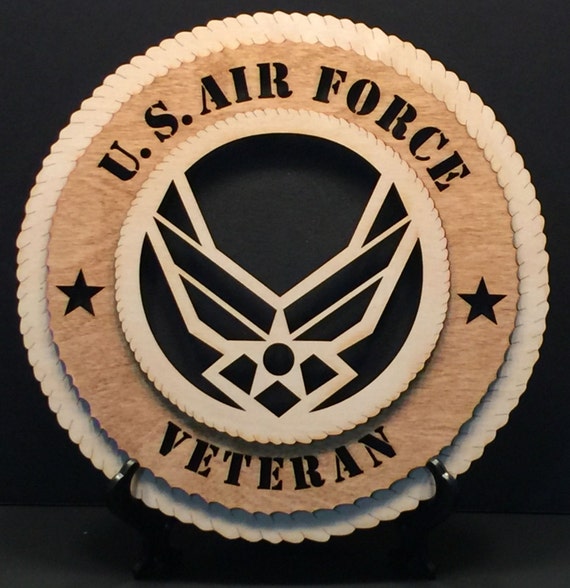 Download United States Air Force Veteran New Logo 3D Round Wall