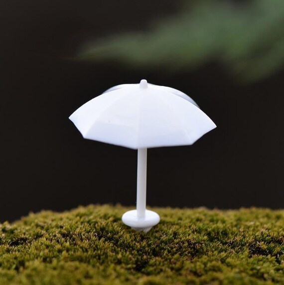 4 pcs white miniature sunshade garden by bering4785 4 pcs white miniature sunshade garden by bering4785