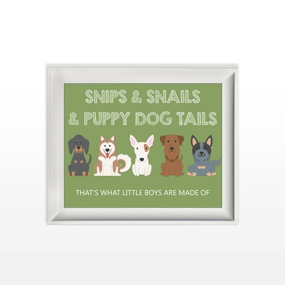 018 Snips and Snails and Puppy Dog Tails Printable Little Boys