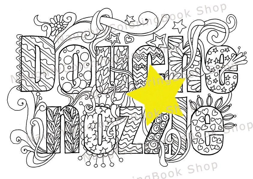 Douhe nzzle Swear Words Printable Coloring Pages Swear