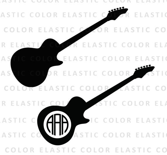 Download Guitar svg guitar monogram file guitar clipart electric