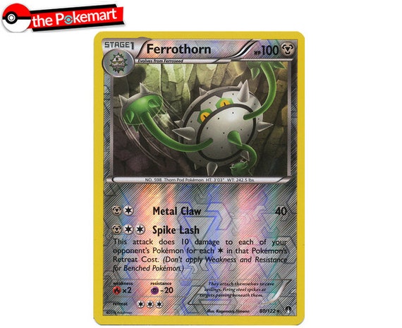 Ferrothorn 80 122 Reverse Holo XY BREAKpoint By THEPOKEMARTdotcom