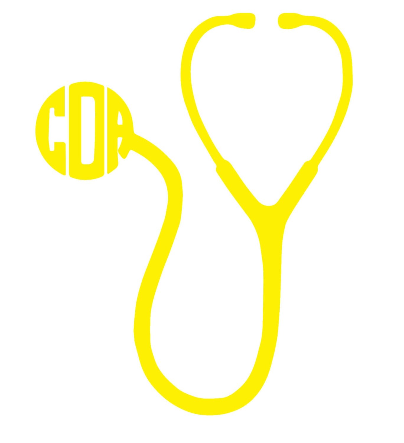Stethoscope Monogram Sticker