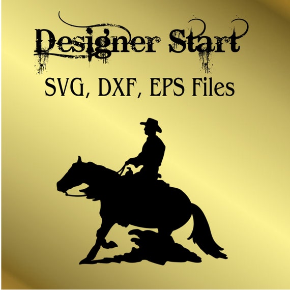 Download Western Reiner Reining sihouette svg cutting file cricut